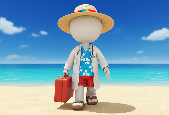 Doktor im Sommerurlaub